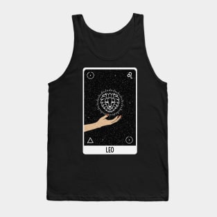 Leo Astrology Tarot Card Tank Top